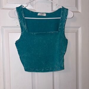 Zenana Outfitters Turquoise Crop Top